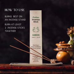Cancer Zodiac Incense Stick (Stick 15Per Pack)