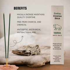 Taurus Zodiac Incense Stick (Stick 15Per Pack)
