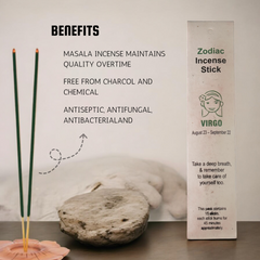 Virgo Zodiac Incense Stick (Stick 15Per Pack)