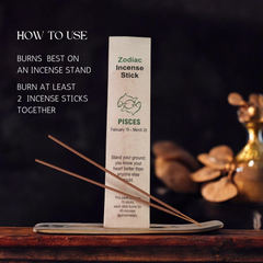 Pisces Zodiac Incense Stick (Stick 15Per Pack)