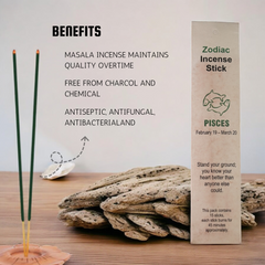 Pisces Zodiac Incense Stick (Stick 15Per Pack)