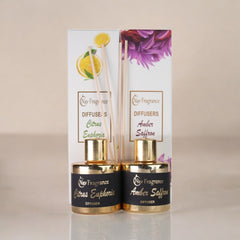 Citrus Euphoria & Amber Saffron Fragrance Oil Reed Diffuser Sets