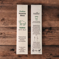 Taurus Zodiac Incense Stick (Stick 15Per Pack)