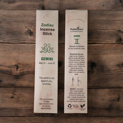 Gemini Zodiac Incense Stick (Stick 15Per Pack)