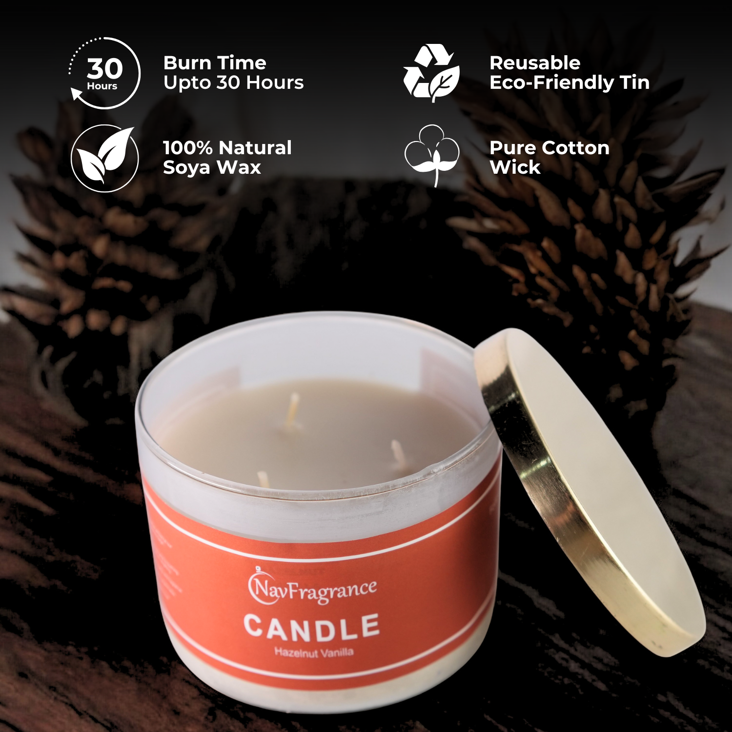 Hazelnut Vanilla – Scented Candle