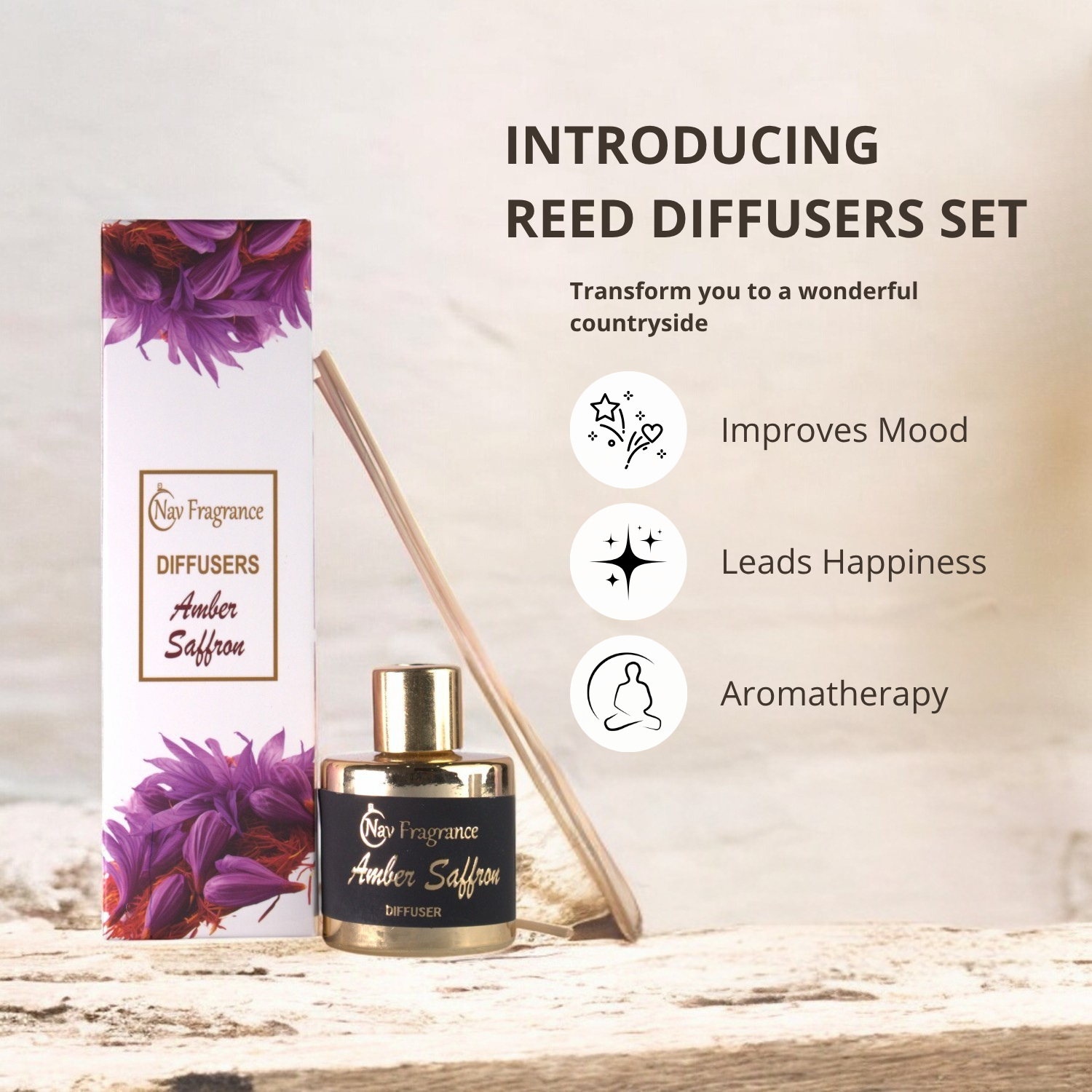 Amber Saffron – Reed Diffuser