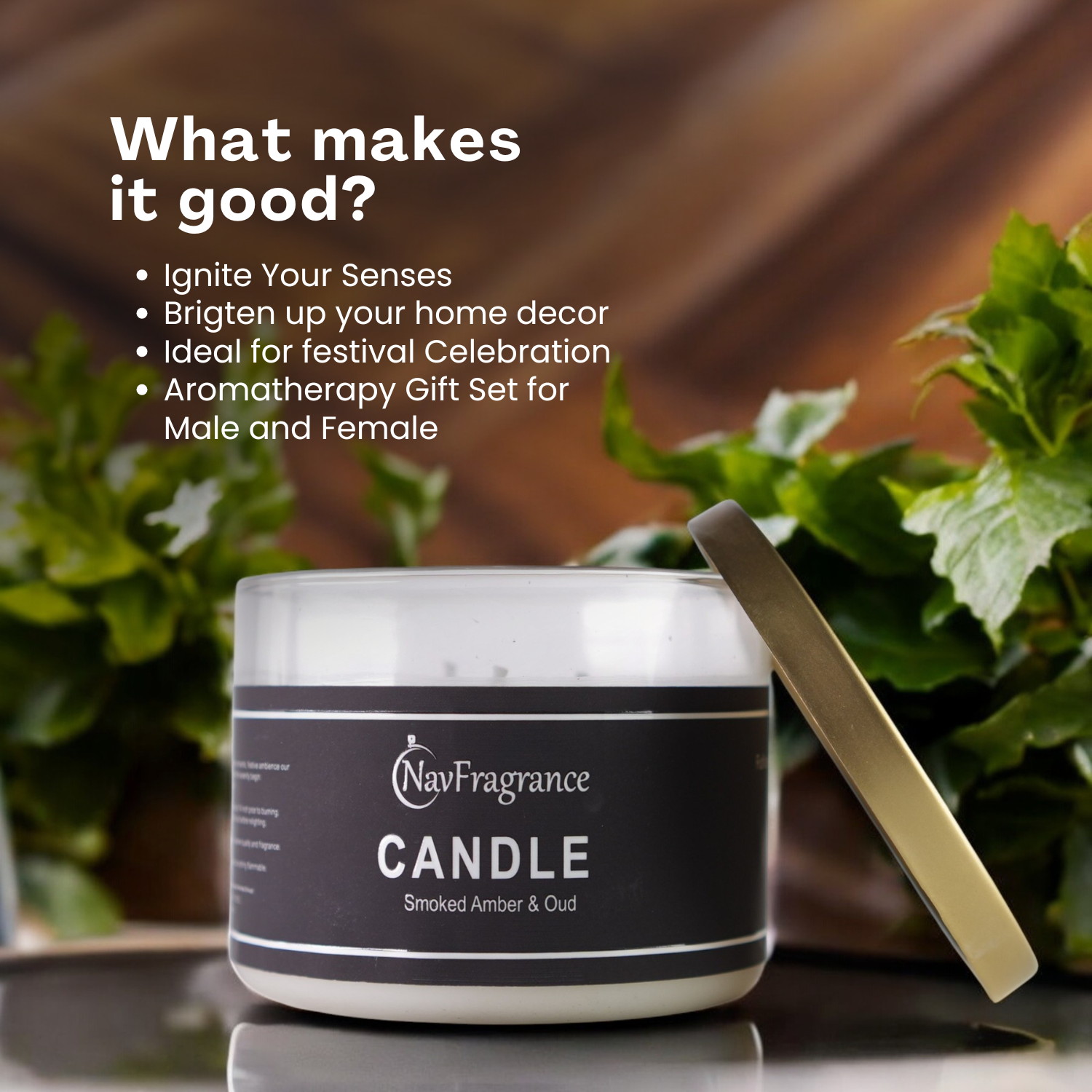 Smoked Amber & Oud – Scented Candle