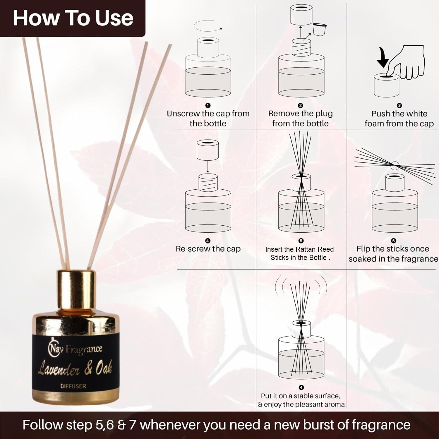 Lavender Oak & Neroli Fragrance Oil Reed Diffuser Sets
